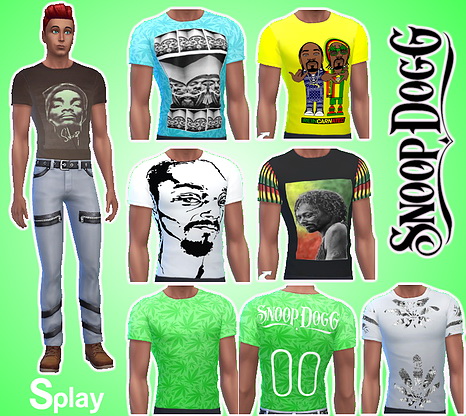 Sims 4 T shirt Snoop Dogg for males at Splay