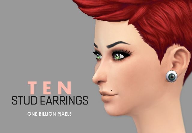 Sims 4 Ten Stud Earrings at One Billion Pixels