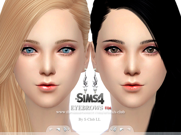 Sims 4 LL Eyebrows F04 by S Club at TSR