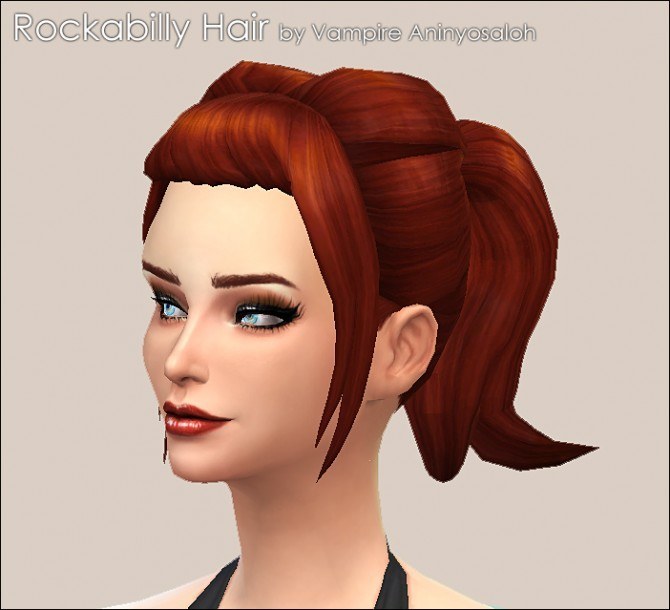 Sims 4 Rockabilly Hair by Vampire aninyosaloh at Mod The Sims