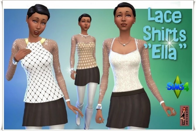 Sims 4 Ella Lace Shirts at Annett’s Sims 4 Welt