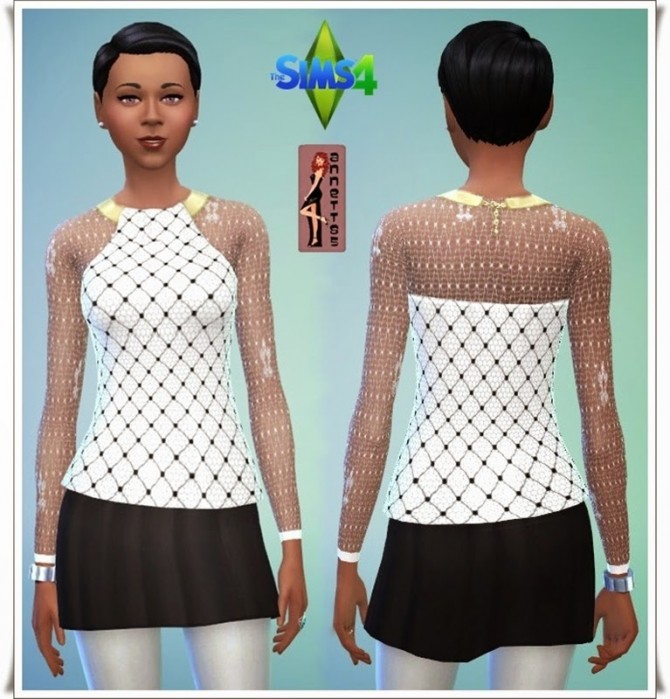 Sims 4 Ella Lace Shirts at Annett’s Sims 4 Welt