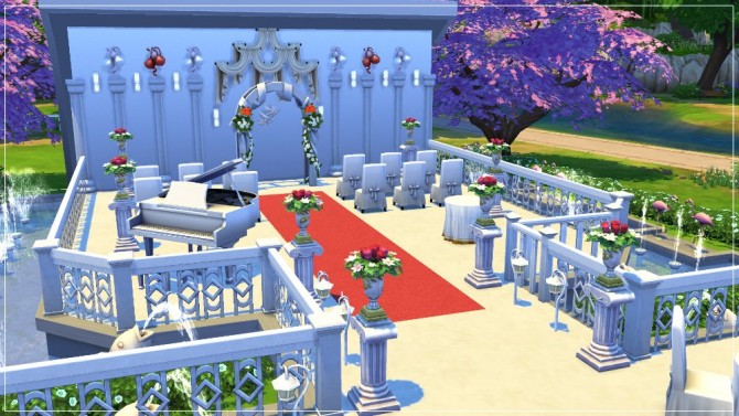 Sims 4 Flamingo place for weddings by fatalist at ihelensims