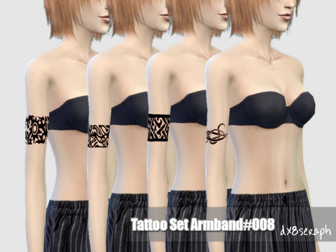 Sims 4 Tattoo Set Armband #007(Male) & #008(Female) at dx8seraph