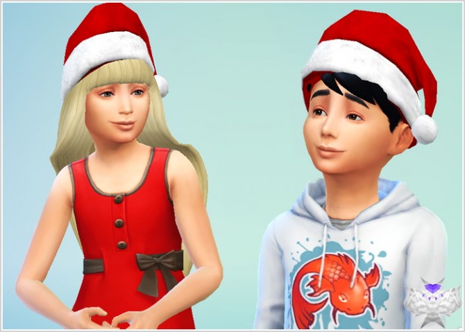 Sims 4 Santa Hat for kids at David Sims