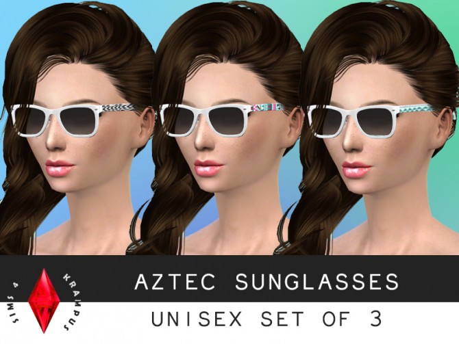 Sims 4 Aztec print sunglasses at Sims 4 Krampus