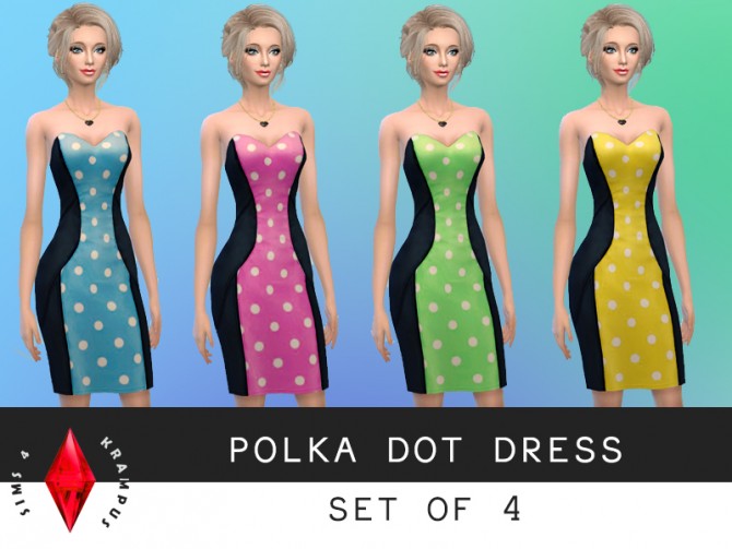 Sims 4 Polka dot dress at Sims 4 Krampus