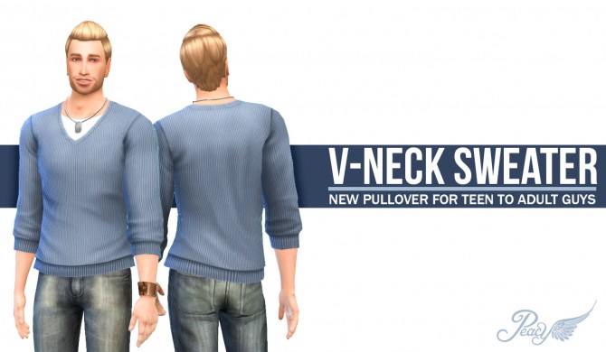 Sims 4 V Neck Sweater at Simsational Designs