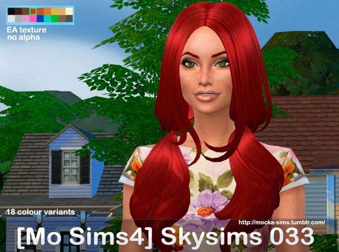 Sims 4 Skysims 033 hair conversion at Mocka Simblr