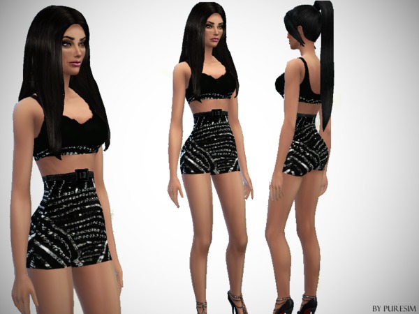 Sims 4 Embellished Outfit by Puresim at TSR