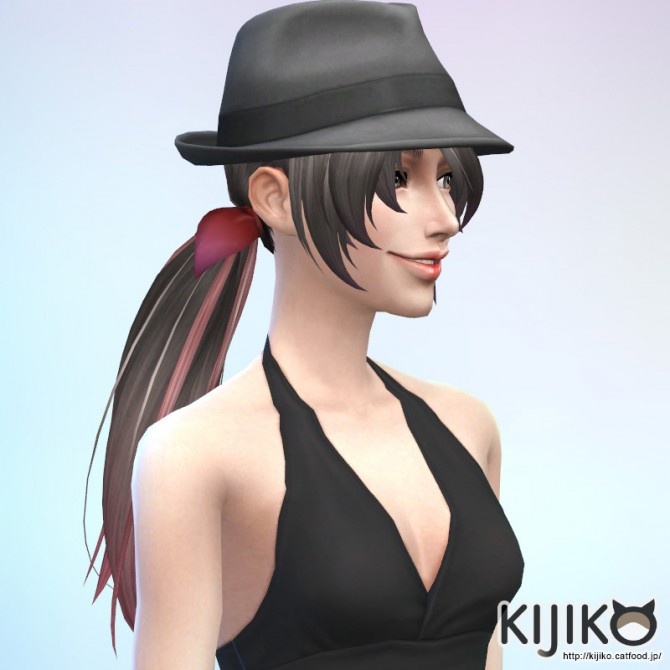 Sims 4 Side Ponytail Hair at Kijiko