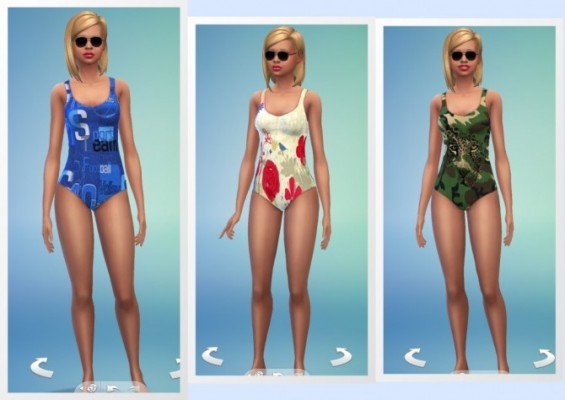 3 swimsuits by Oldbox at All 4 Sims » Sims 4 Updates