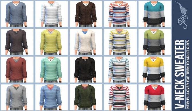 Sims 4 V Neck Sweater at Simsational Designs