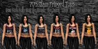 70’s Glam Fringe Band Tops at Brutal de Sims4
