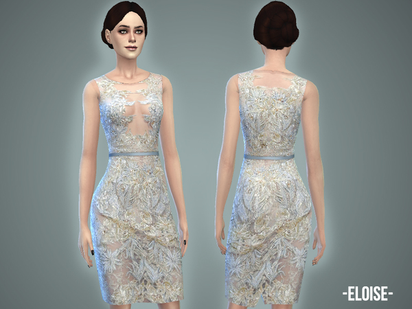 Sims 4 Eloise dress by April at TSR