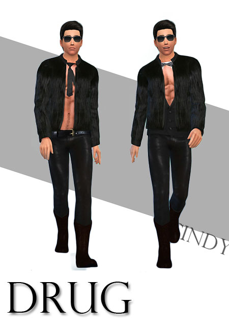 Sims 4 Fur coat for males at CCTS4
