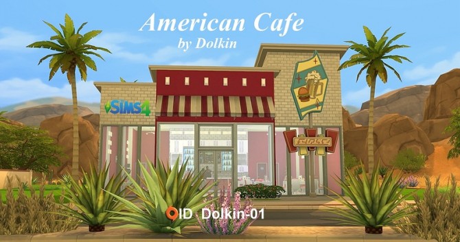 Sims 4 American cafe by Dolkin at ihelensims