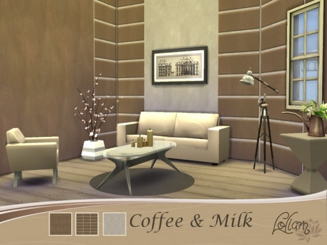 Sims 4 CREAM, CHOCOLATE & COFFEE walls at Sims Artists