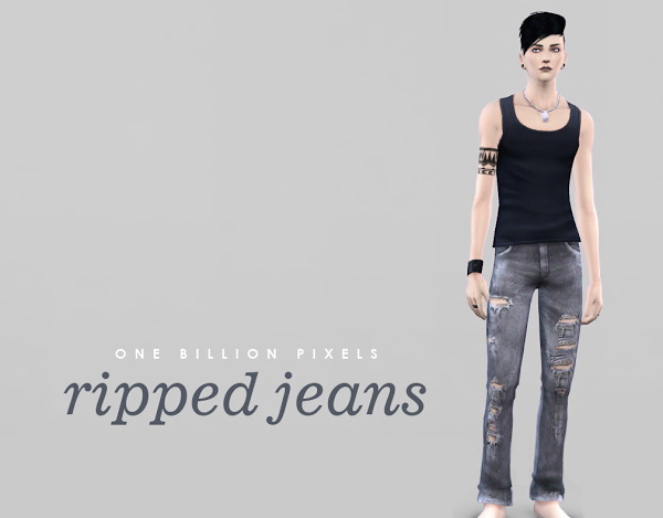Sims 4 Ripped Jeans at One Billion Pixels