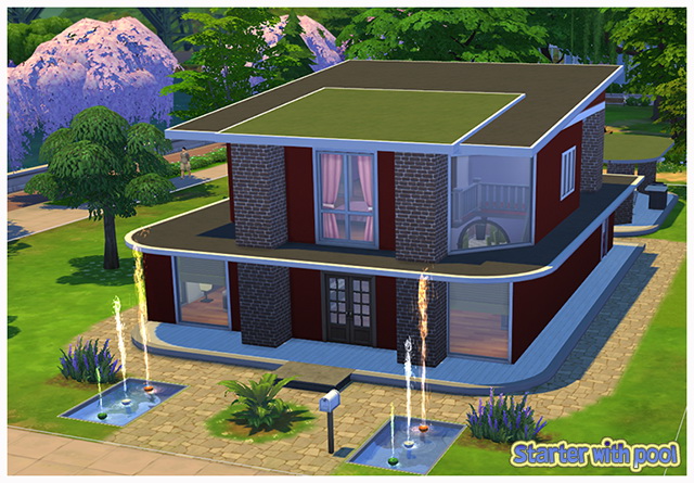 Sims 4 Starter with Pool by Sim4fun at Sims Fans