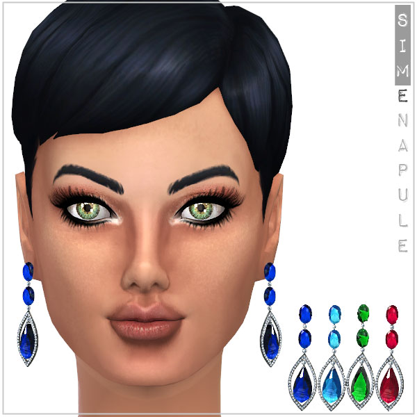 Sims 4 Earrings 01 by Ronja at Simenapule
