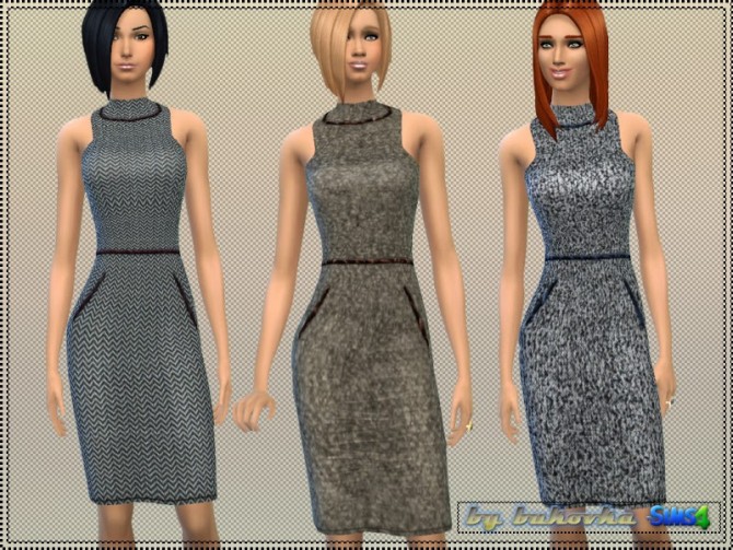 Sims 4 Dress Pencil zip at Bukovka