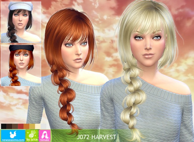 Sims 4 J072 Harvest hair at Newsea Sims 4