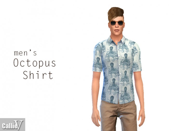Sims 4 3 printed short sleeved shirts at CallieV Plays