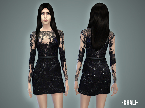 Sims 4 Khali dress by April at TSR