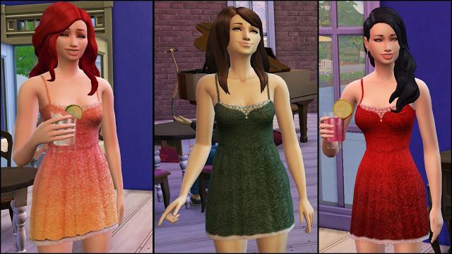Sims 4 Layered Lace Sundress at NyGirl Sims
