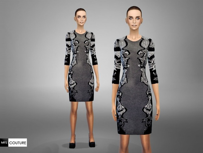 Sims 4 MFS Fierce Dress by MissFortune at TSR