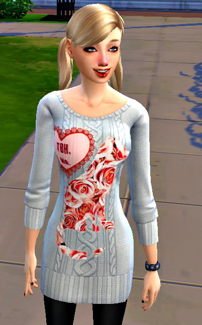 Sims 4 Sweater dress at K8 Sims