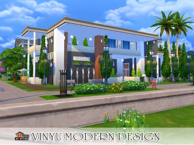 Sims 4 Vinyu Modern Design by Autaki at TSR