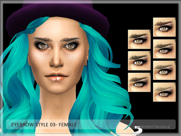 Sims 4 Eyebrow Style 03 by Serpentrogue at TSR