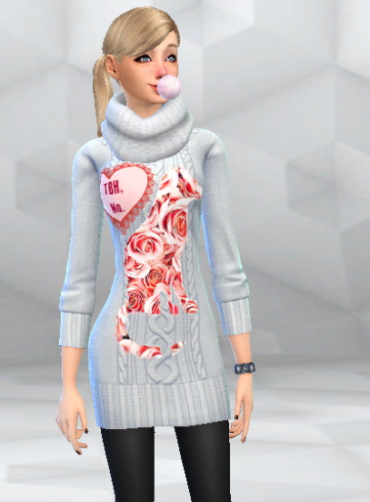Sims 4 Sweater dress at K8 Sims