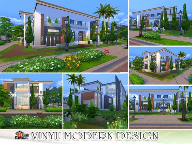Sims 4 Vinyu Modern Design by Autaki at TSR