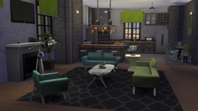Sims 4 Industrial Living factory at Simply Ruthless