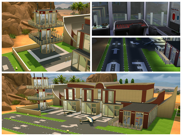 Sims 4 Oasis Spring Sims Airport by Sim4fun at Sims Fans