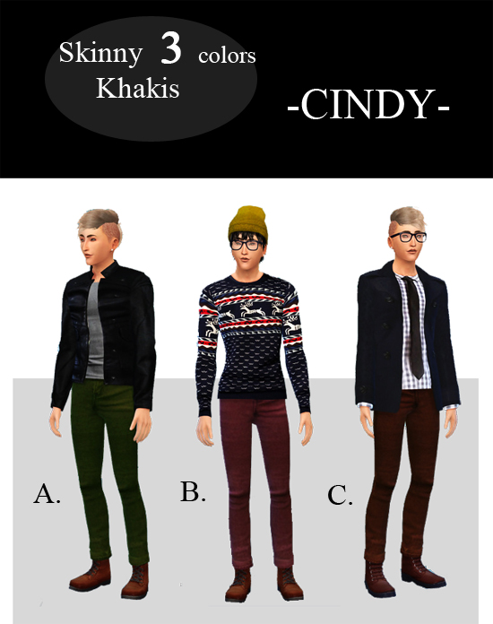 Sims 4 Wool Coat + Khakis at CCTS4