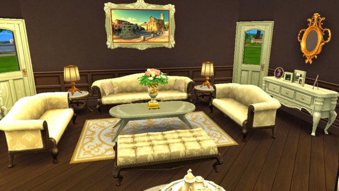 Sims 4 Elegant Living Room at Sanjana sims