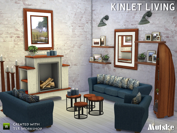 Sims 4 Kinlet livingroom by mutske at TSR