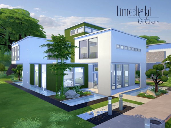 Sims 4 Limelight Modern house by chemy at TSR