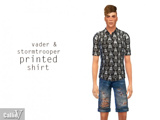 Sims 4 3 printed shirts for males at CallieV Plays