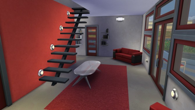 Sims 4 Retro Futuristic house at Totally Sims