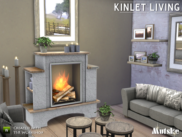 Sims 4 Kinlet livingroom by mutske at TSR