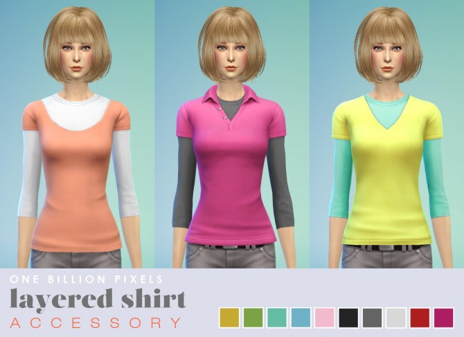 Sims 4 Accessory Layered Shirt at One Billion Pixels