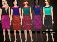 Crochet skirt with matching top by JinxTrinity at TSR