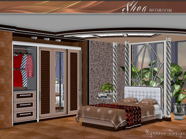 Sims 4 Shea Bedroom by Nynaeve Design at TSR