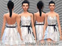 White Lace Dress by Pinkzombiecupcake at TSR