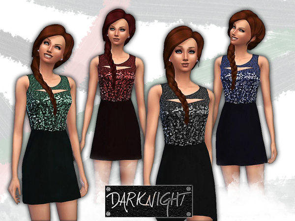 Sims 4 Sleeveless Sequin Blouson by DarkNighTt at TSR